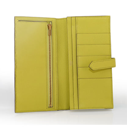 Hermes Wallet Bearn  - Lime Yellow - 17.5cm - HW Paladium - NWOCTS - 2411111659