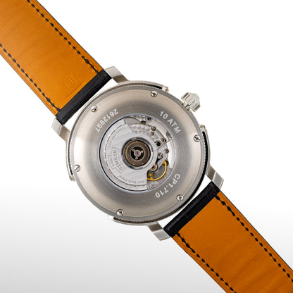 Hermes Watch Clipper H1 Grande Date - SS - Alligator Strap - NEW - 2411141308