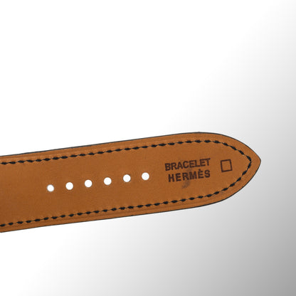 Hermes Watch Clipper H1 Grande Date - SS - Alligator Strap - NEW - 2411141308