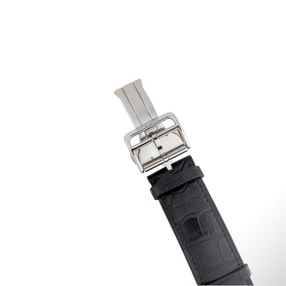Hermes Watch Clipper H1 Grande Date - SS - Alligator Strap - NEW - 2411141308