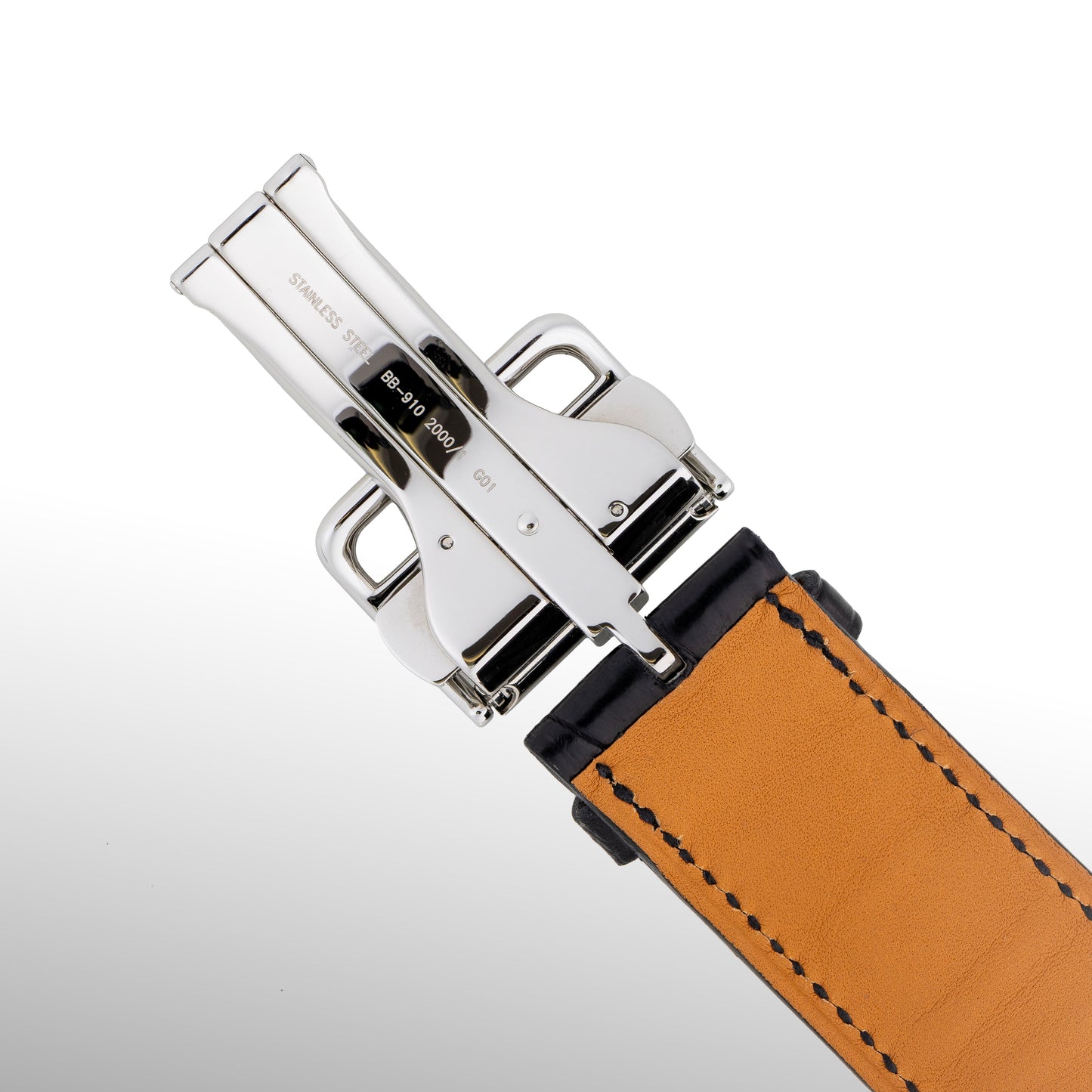 Hermes Watch Clipper H1 Grande Date - SS - Alligator Strap - NEW - 2411141308