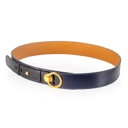 Hermes Women Belt - Black Calf Leather, Gold HW - New - 2501111830