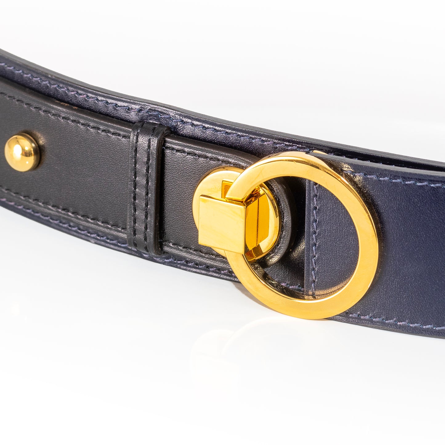Hermes Women Belt - Black Calf Leather, Gold HW - New - 2501111830