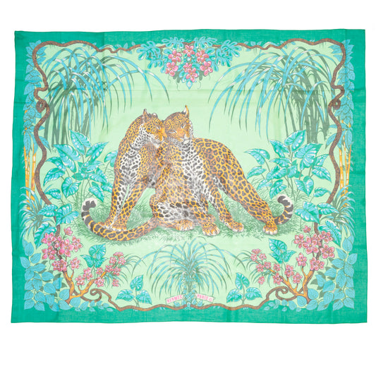 Hermes - Jungle Love - Pareo - 100% Coton - Green - NWCTS - 2406081654