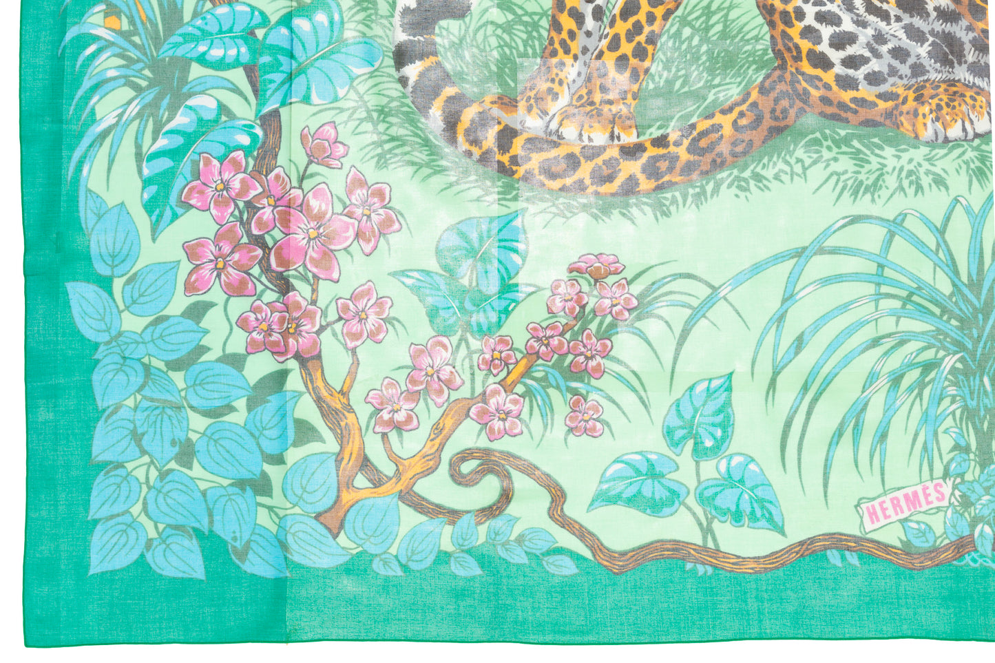 Hermes - Jungle Love - Pareo - 100% Coton - Green - NWCTS - 2406081654
