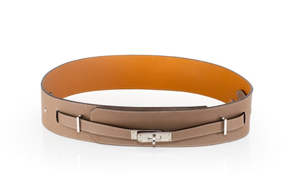 Hermes Belt Kelly Wide Grey Palladium HW NEW - 2501111819