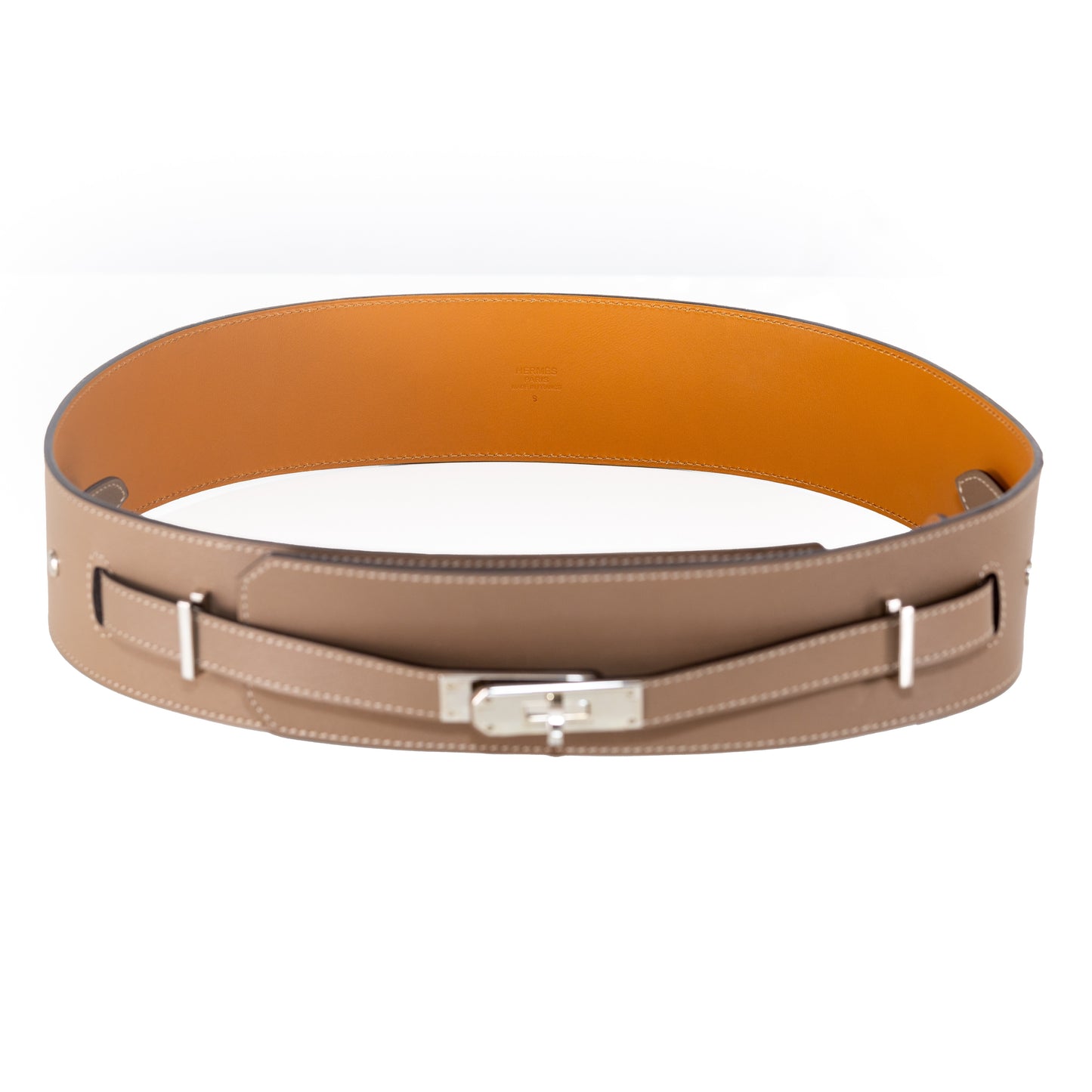 Hermes Belt Kelly Wide Grey Palladium HW NEW - 2501111819