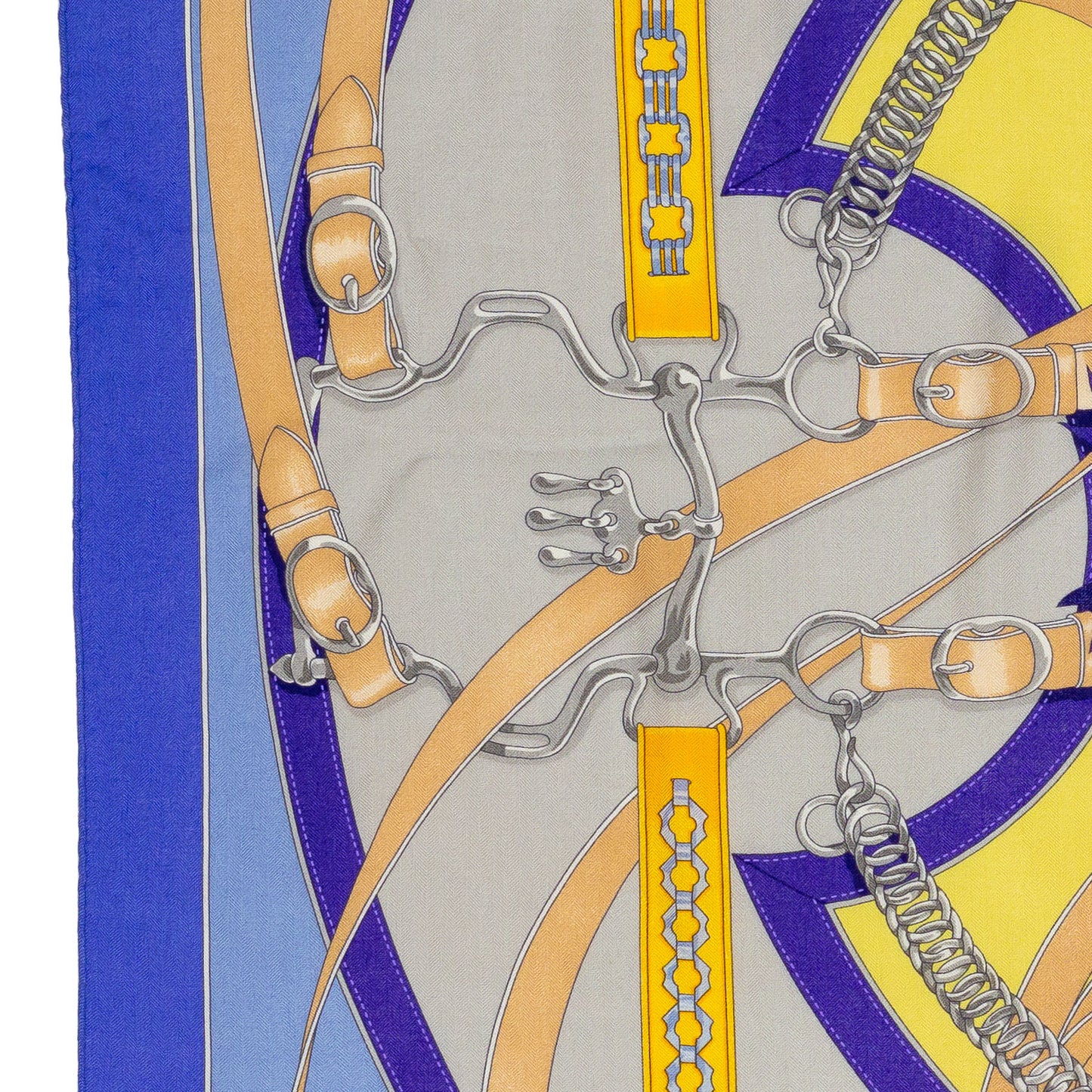 Hermes Shawl La Promenade du Matin - CS140 - Lavande Ciel Jaune - NWST - 2404291637