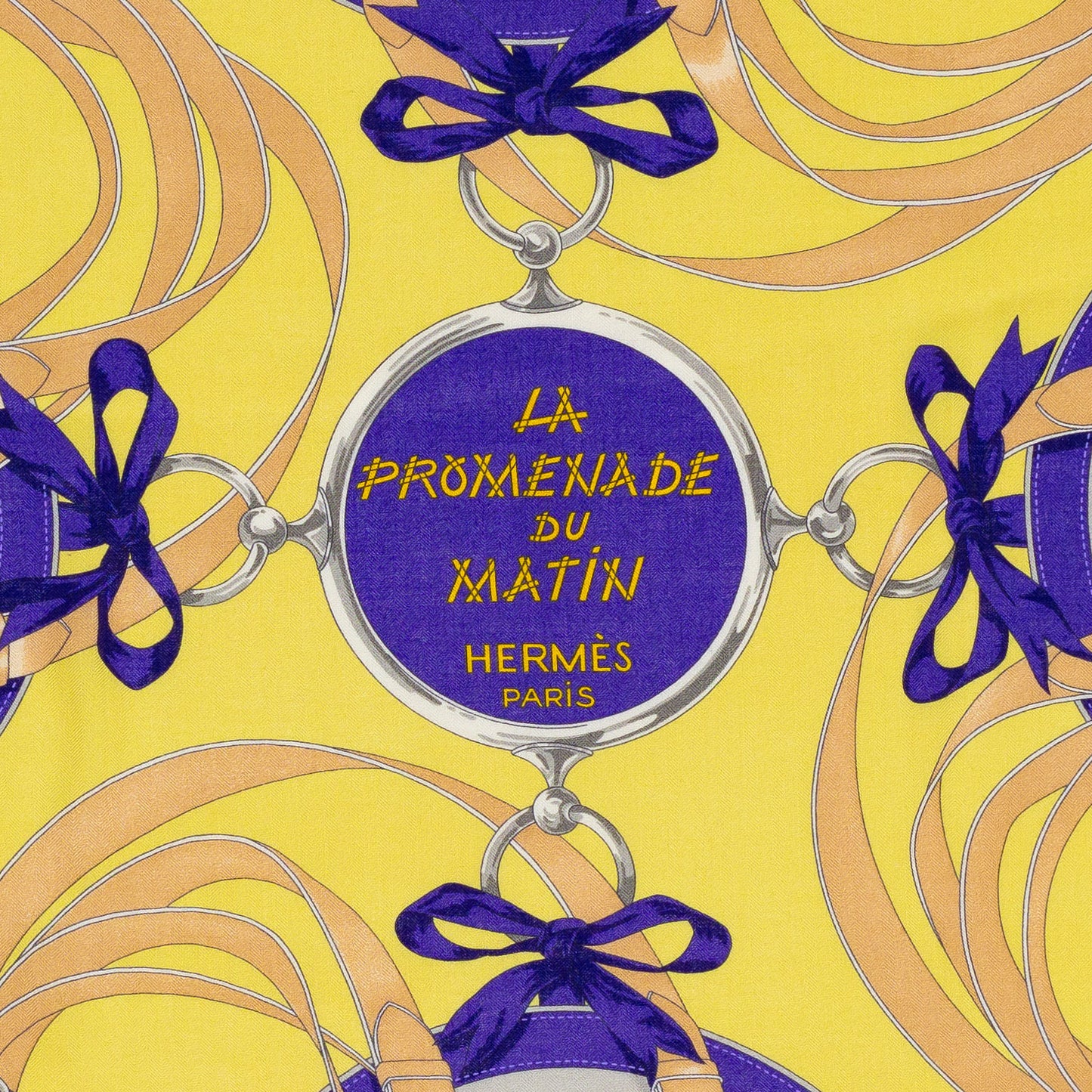 Hermes Shawl La Promenade du Matin - CS140 - Lavande Ciel Jaune - NWST - 2404291637