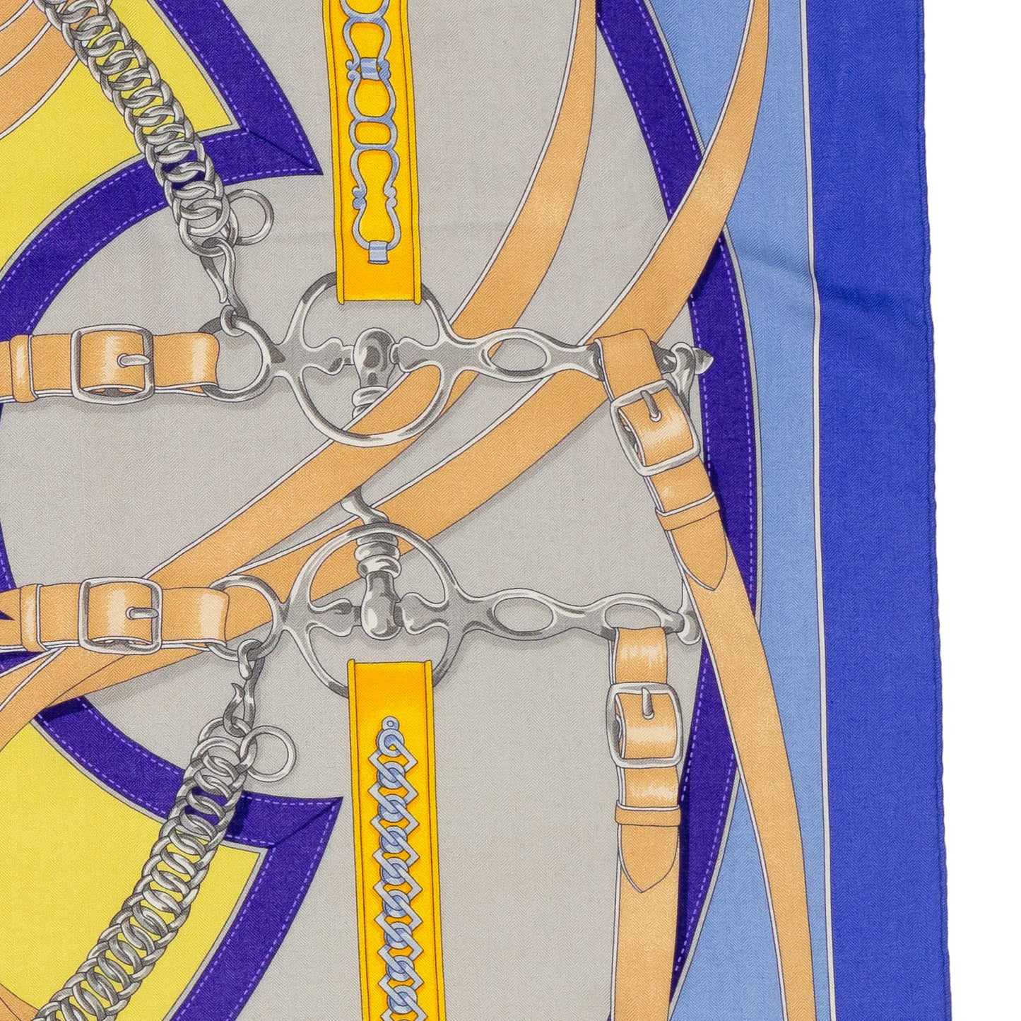 Hermes Shawl La Promenade du Matin - CS140 - Lavande Ciel Jaune - NWST - 2404291637