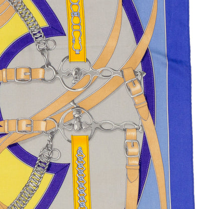 Hermes Shawl La Promenade du Matin - CS140 - Lavande Ciel Jaune - NWST - 2404291637