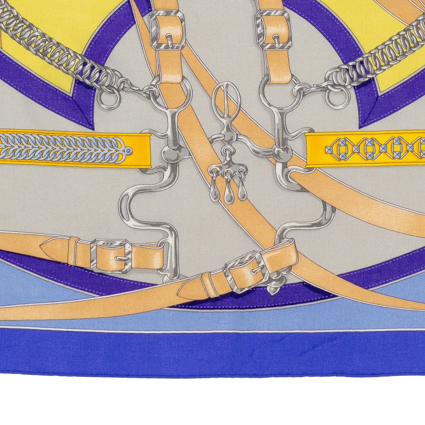 Hermes Shawl La Promenade du Matin - CS140 - Lavande Ciel Jaune - NWST - 2404291637