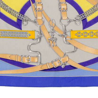 Hermes Shawl La Promenade du Matin - CS140 - Lavande Ciel Jaune - NWST - 2404291637