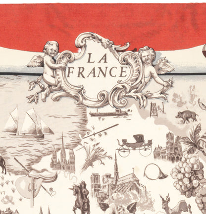 Hermes Silk Scarf La France - Bordeaux - EXCWOCT - Rare Collector - 2606131619