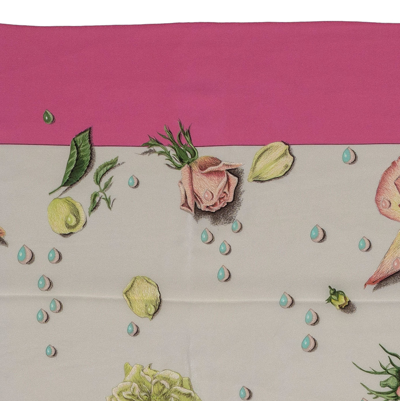 Hermes - La Rosee Silk Shawl 140 Crepe Pink - MWOCT - 2411111745