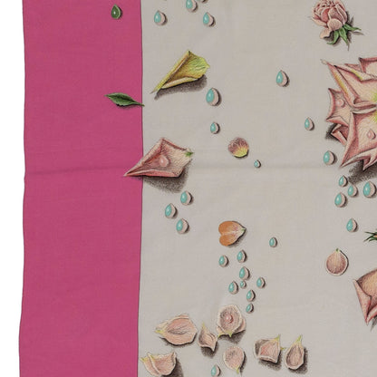 Hermes - La Rosee Silk Shawl 140 Crepe Pink - MWOCT - 2411111745