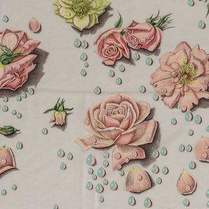 Hermes - La Rosee Silk Shawl 140 Crepe Pink - MWOCT - 2411111745