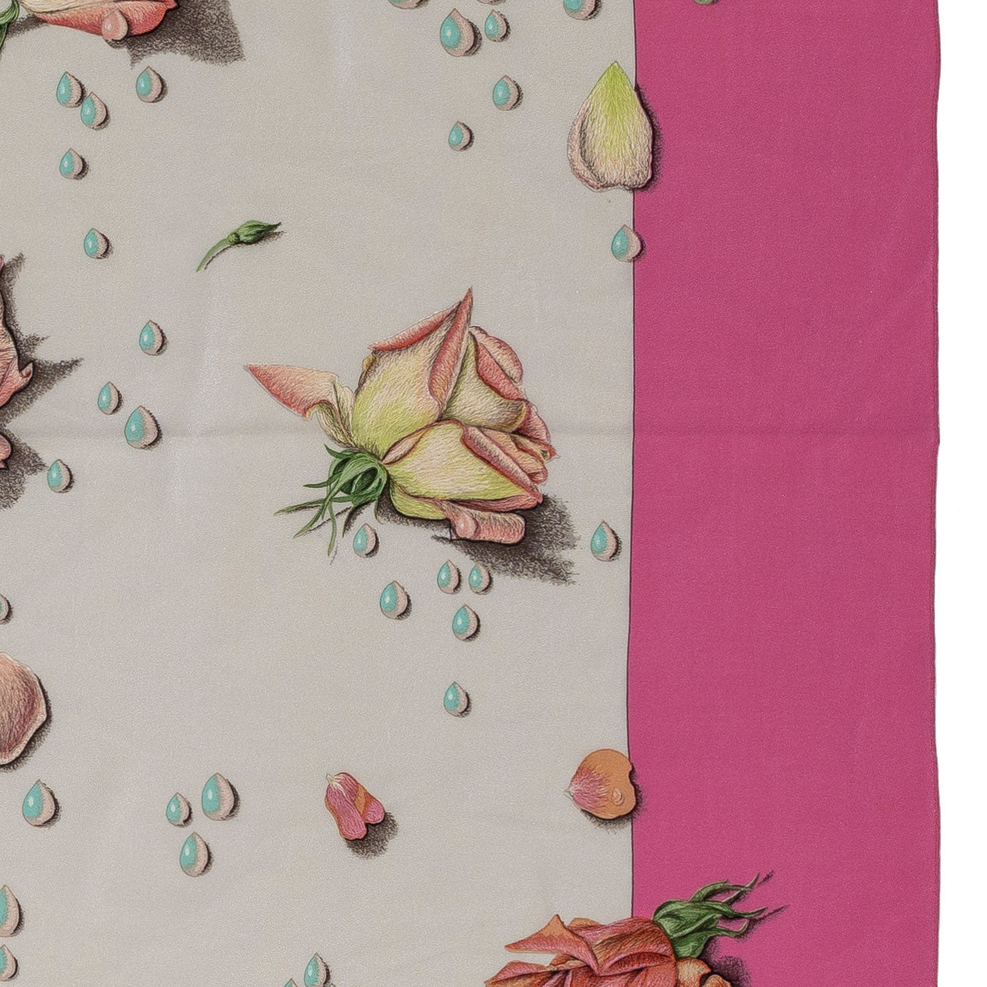 Hermes - La Rosee Silk Shawl 140 Crepe Pink - MWOCT - 2411111745