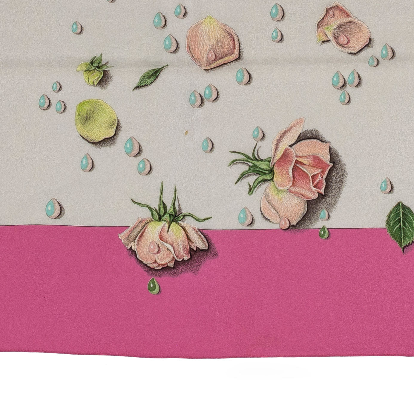Hermes - La Rosee Silk Shawl 140 Crepe Pink - MWOCT - 2411111745