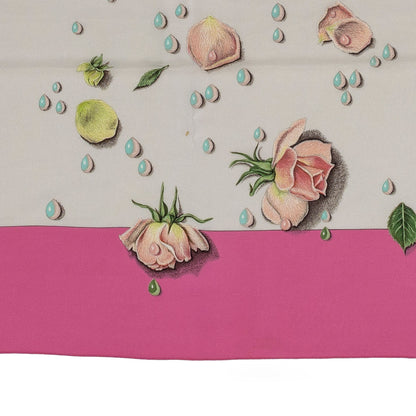 Hermes - La Rosee Silk Shawl 140 Crepe Pink - MWOCT - 2411111745