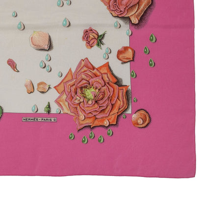Hermes - La Rosee Silk Shawl 140 Crepe Pink - MWOCT - 2411111745