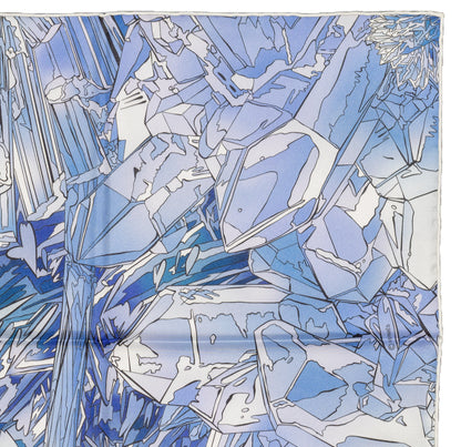 Hermes Silk Scarf - La Vallee De Cristal - Bleu Blanc Parme - NWSTS - 2604231656