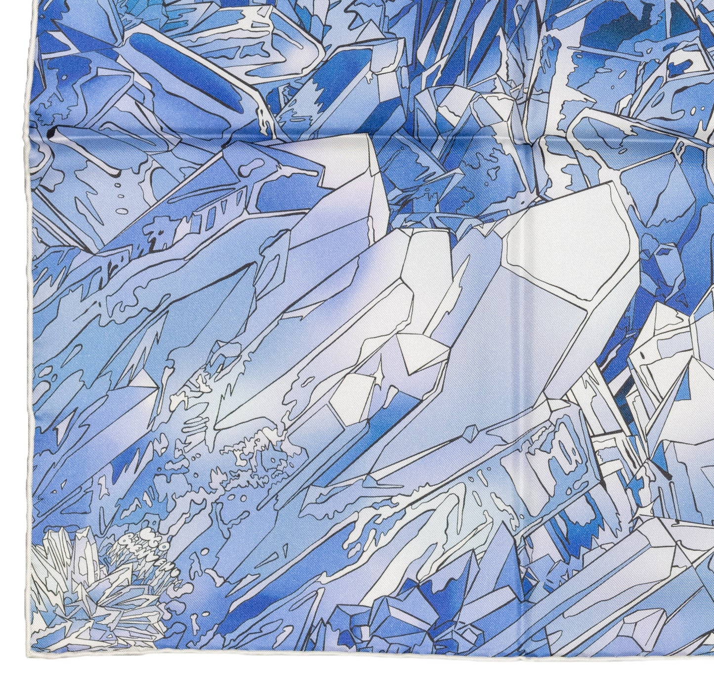 Hermes Silk Scarf - La Vallee De Cristal - Bleu Blanc Parme - NWSTS - 2604231656