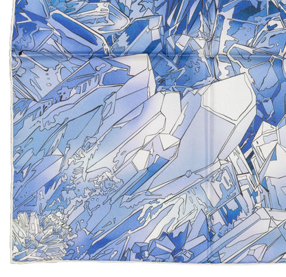 Hermes Silk Scarf - La Vallee De Cristal - Bleu Blanc Parme - NWSTS - 2604231656