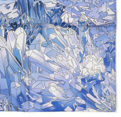 Hermes Silk Scarf - La Vallee De Cristal - Bleu Blanc Parme - NWSTS - 2604231656