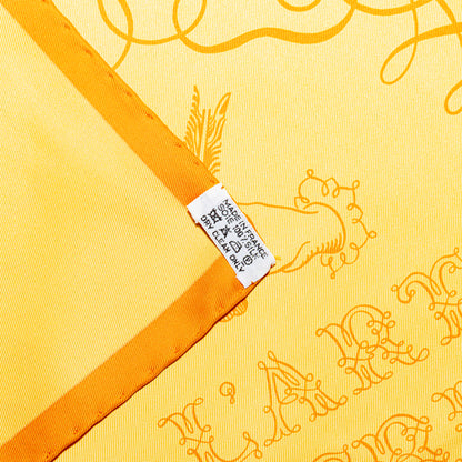 Hermes Scarf 90 L art d'Ecrire - Jaune Orange - MWCT - 2602181834