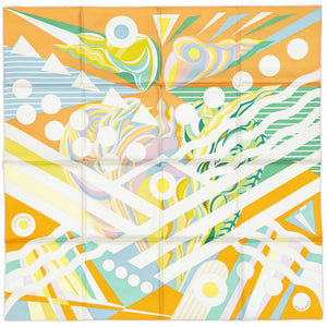 Hermes Scarf 90 Le Rêve de Julia - Abricot Vert Jaune - NWST - 2508161708