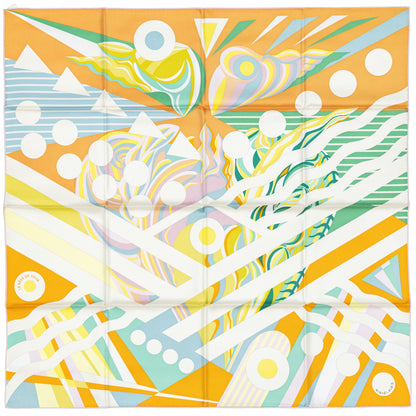 Hermes Scarf 90 Le Rêve de Julia - Abricot Vert Jaune - NWST - 2508161708