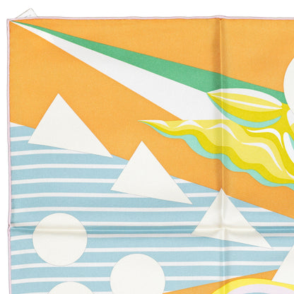 Hermes Scarf 90 Le Rêve de Julia - Abricot Vert Jaune - NWST - 2508161708