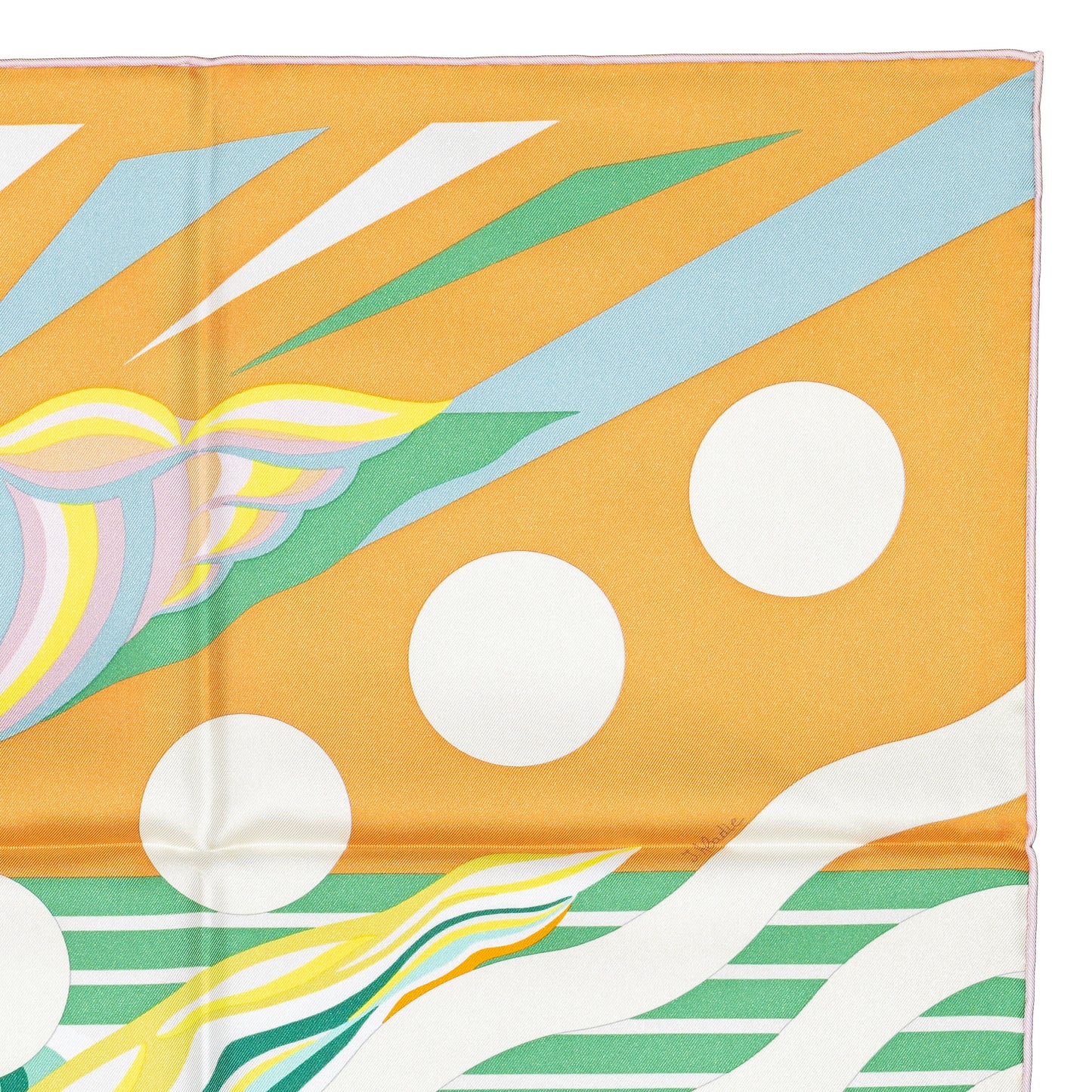 Hermes Scarf 90 Le Rêve de Julia - Abricot Vert Jaune - NWST - 2508161708