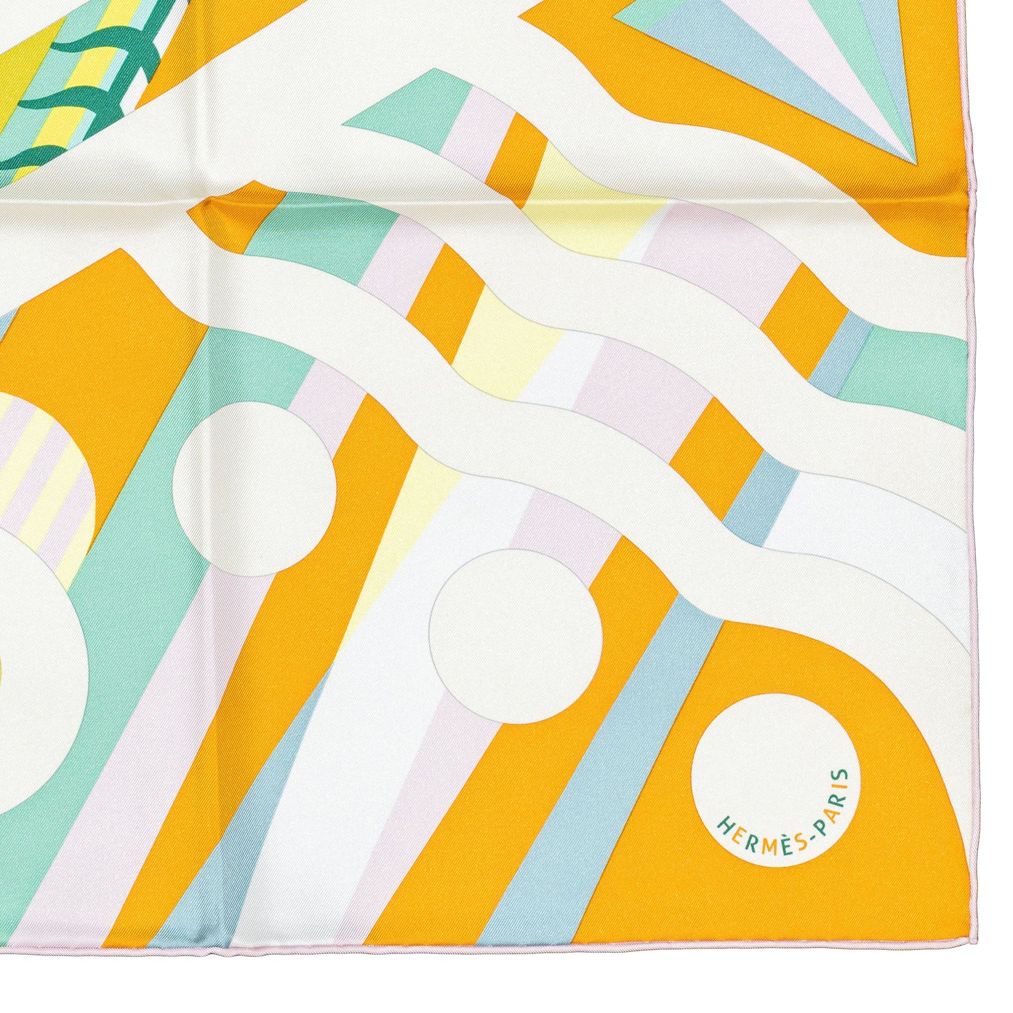 Hermes Scarf 90 Le Rêve de Julia - Abricot Vert Jaune - NWST - 2508161708