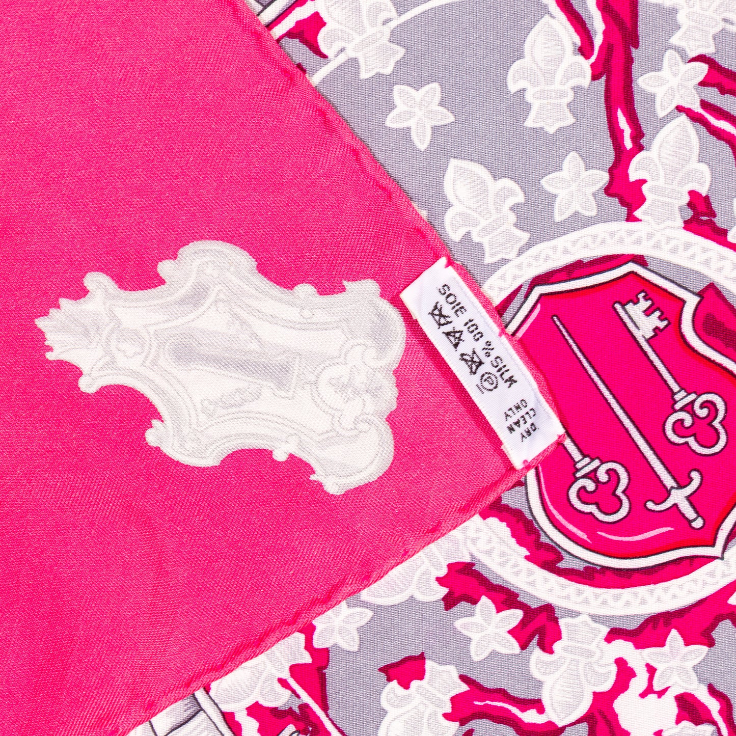 Hermes Scarf Les Clefs - Rose Vif Fuschia - Mint Care Tag
