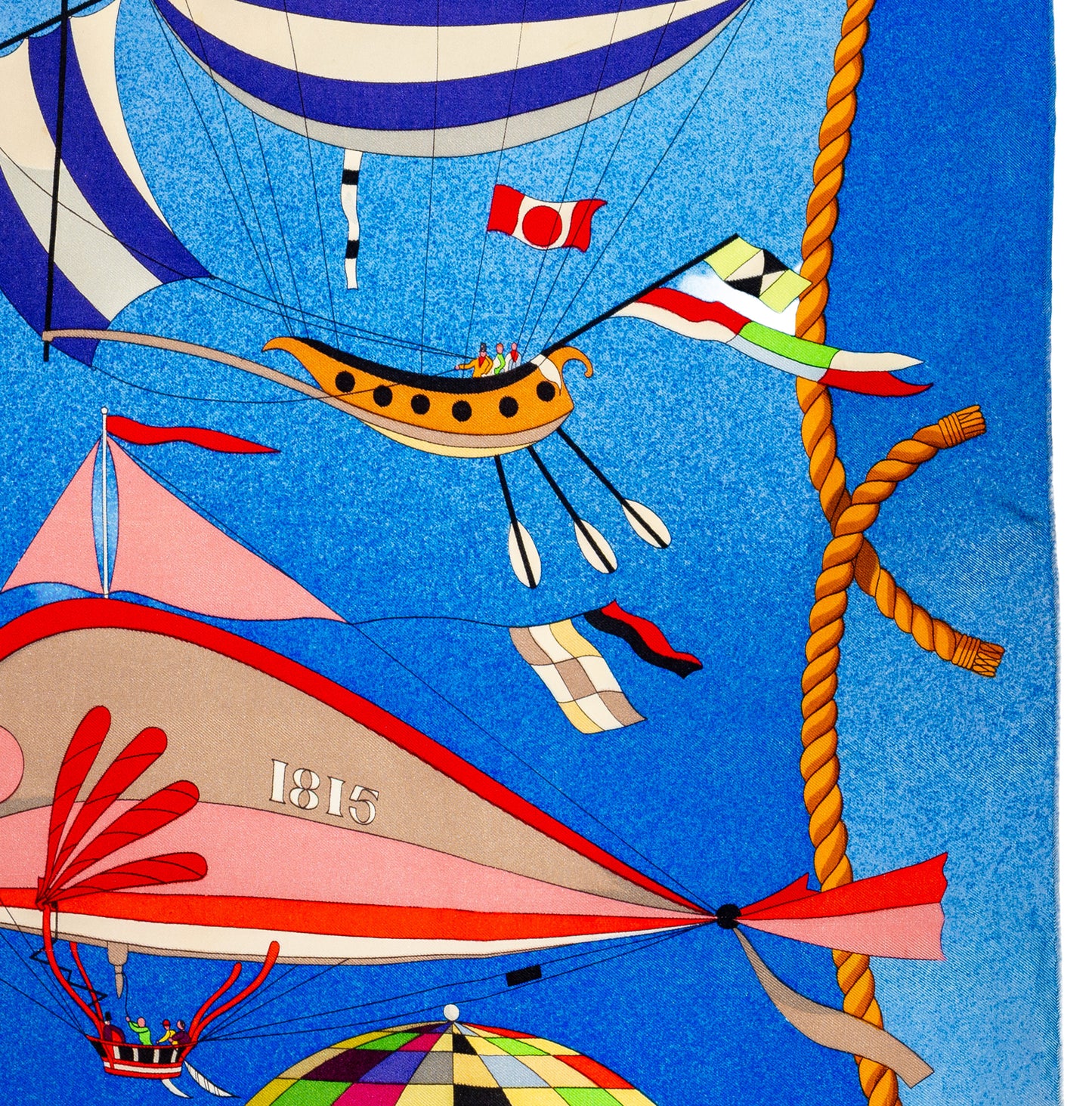 Hermes Silk Scarf Les Folies du Ciel - Rouge Vert Jaune Violet - EXCWCT - 2606281509