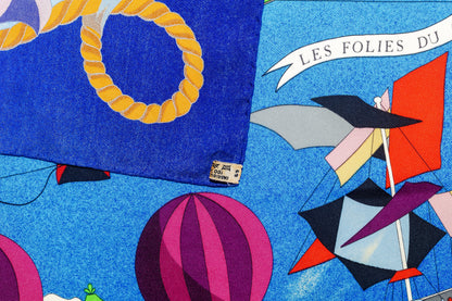 Hermes Silk Scarf Les Folies du Ciel - Rouge Vert Jaune Violet - EXCWCT - 2606281509