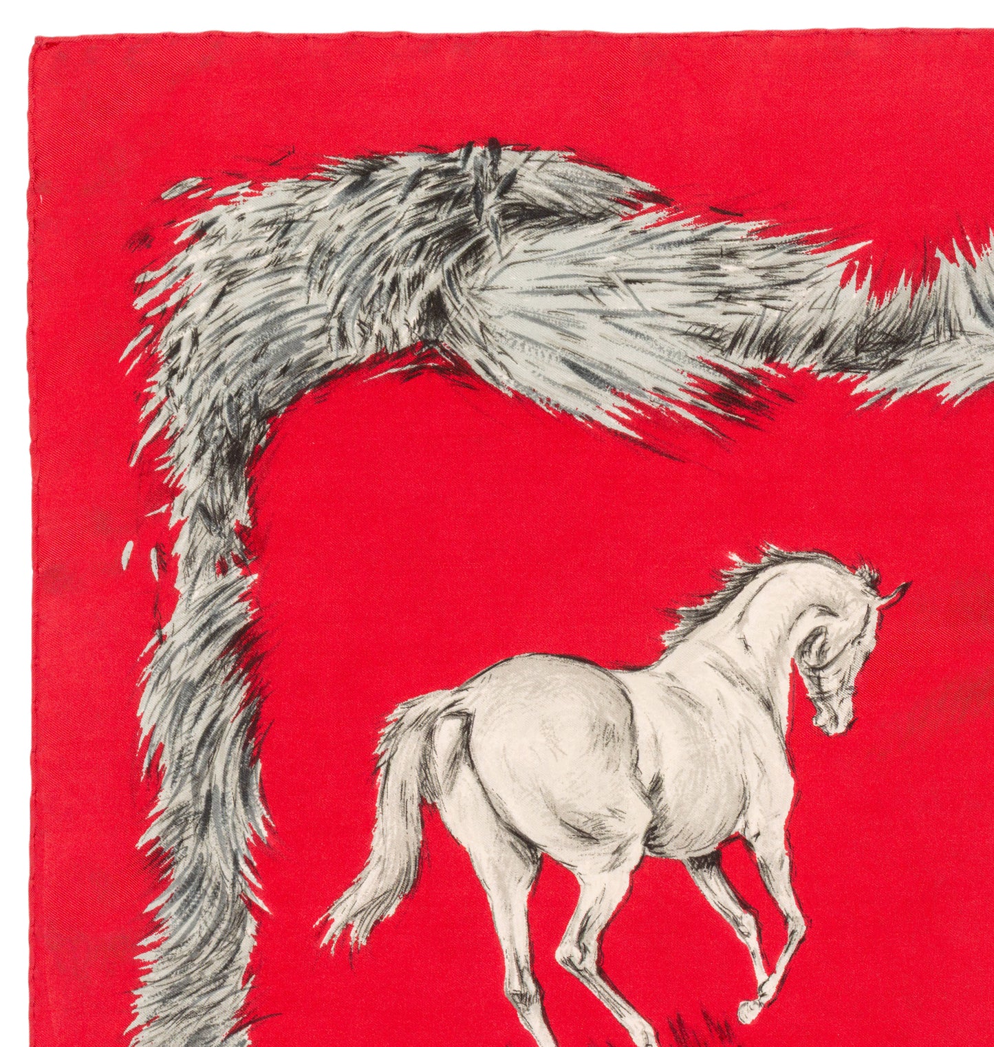 Hermes Silk Scarf Les Poulains - Red - EXCWOCT - 2606131615