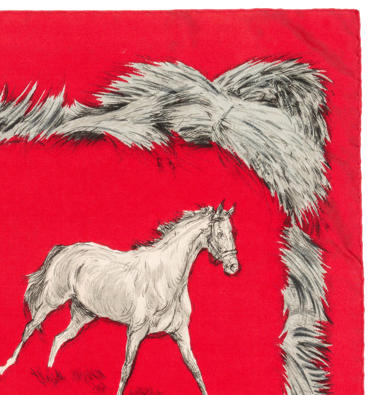 Hermes Silk Scarf Les Poulains - Red - EXCWOCT - 2606131615