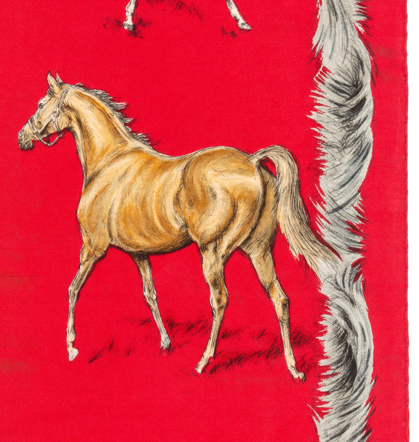 Hermes Silk Scarf Les Poulains - Red - EXCWOCT - 2606131615