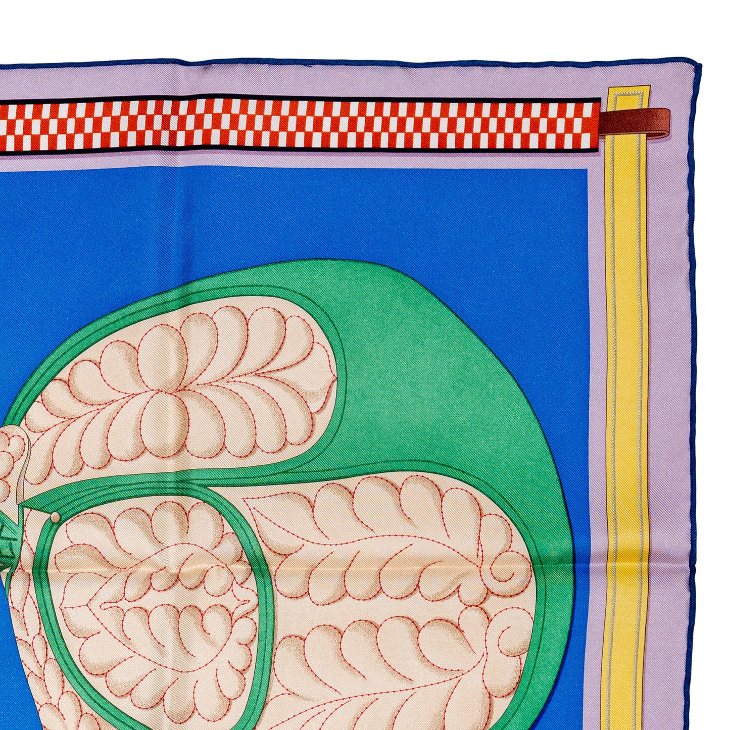 Hermes Silk Scarf Lettres Équestres - Bleu Azur Vert Rose Bonbon - NWSTS - 2507101641