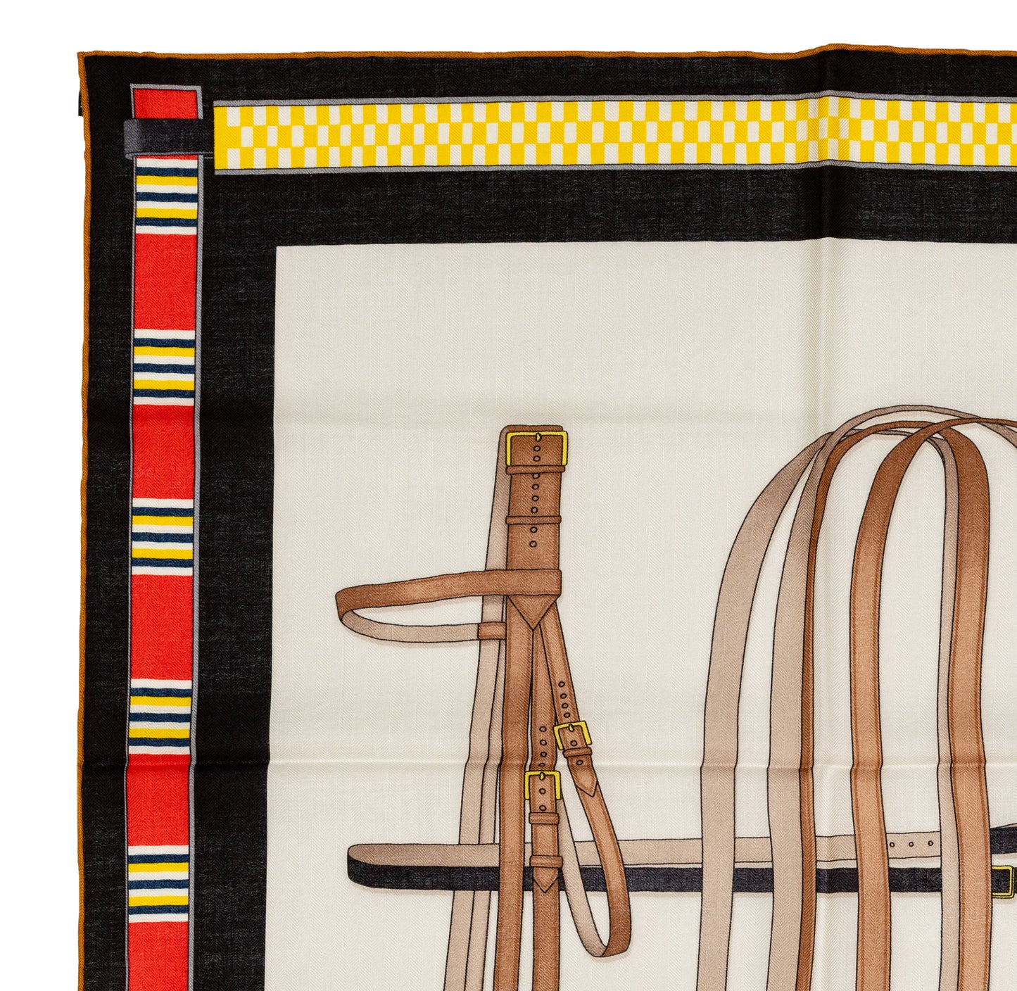 Hermes - Lettres Equestres - CS140 - Blanc Gris Rouge - NWCT - 2604231608
