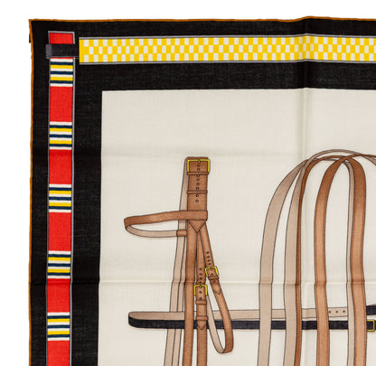 Hermes - Lettres Equestres - CS140 - Blanc Gris Rouge - NWCT - 2604231608