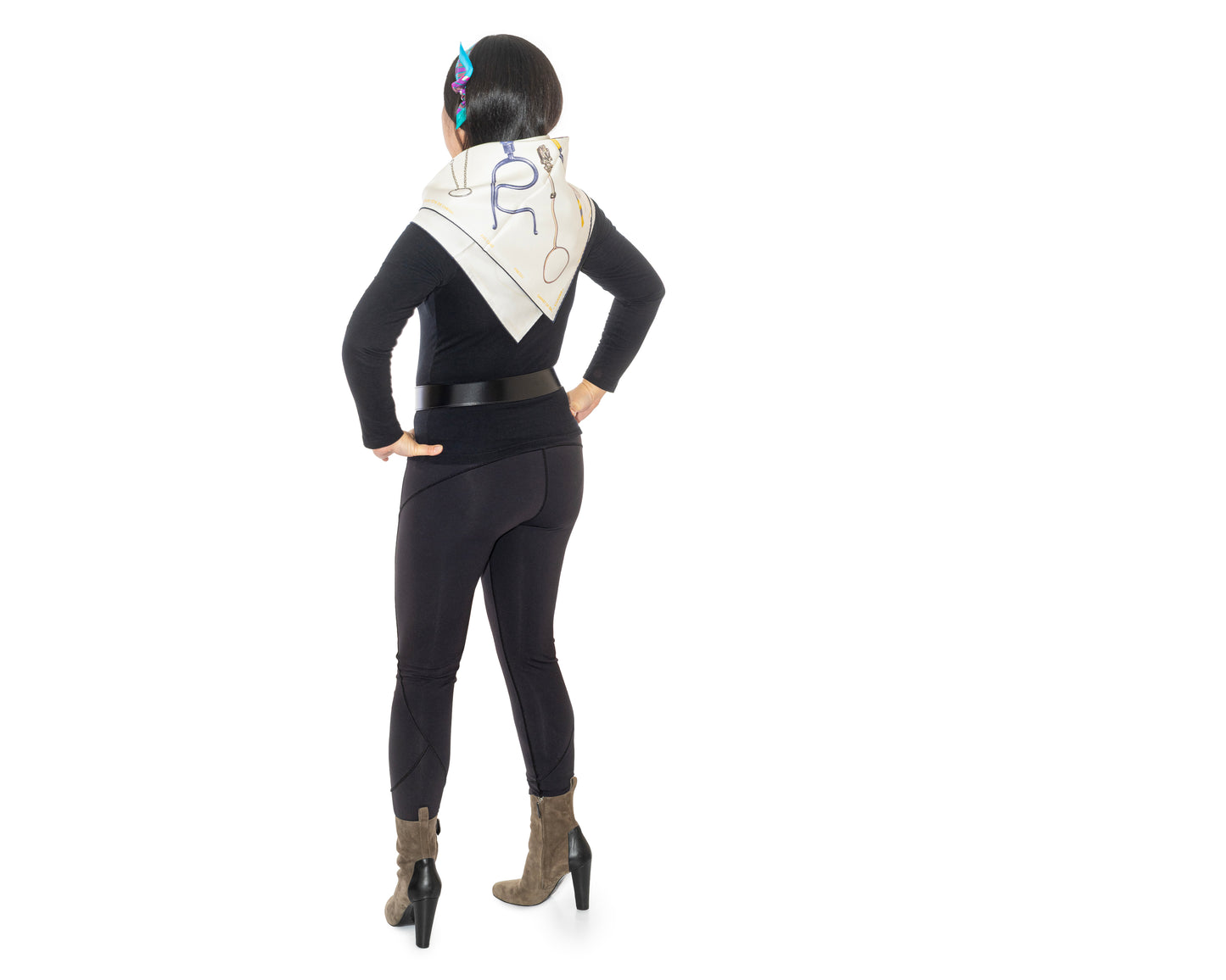 Hermes Silk Scarf Nous Sommes Inseparable - Blanc Gold Violet - New With Tag