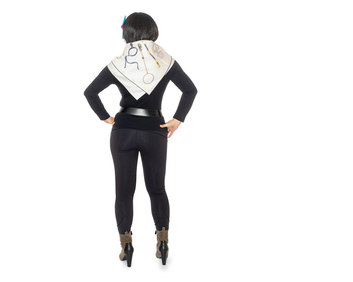 Hermes Silk Scarf Nous Sommes Inseparable - Blanc Gold Violet - New With Tag