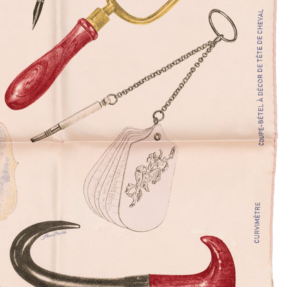 Hermes Silk Scarf Nous Sommes Inseparables - Rose Rouge - NWST - 2604131711