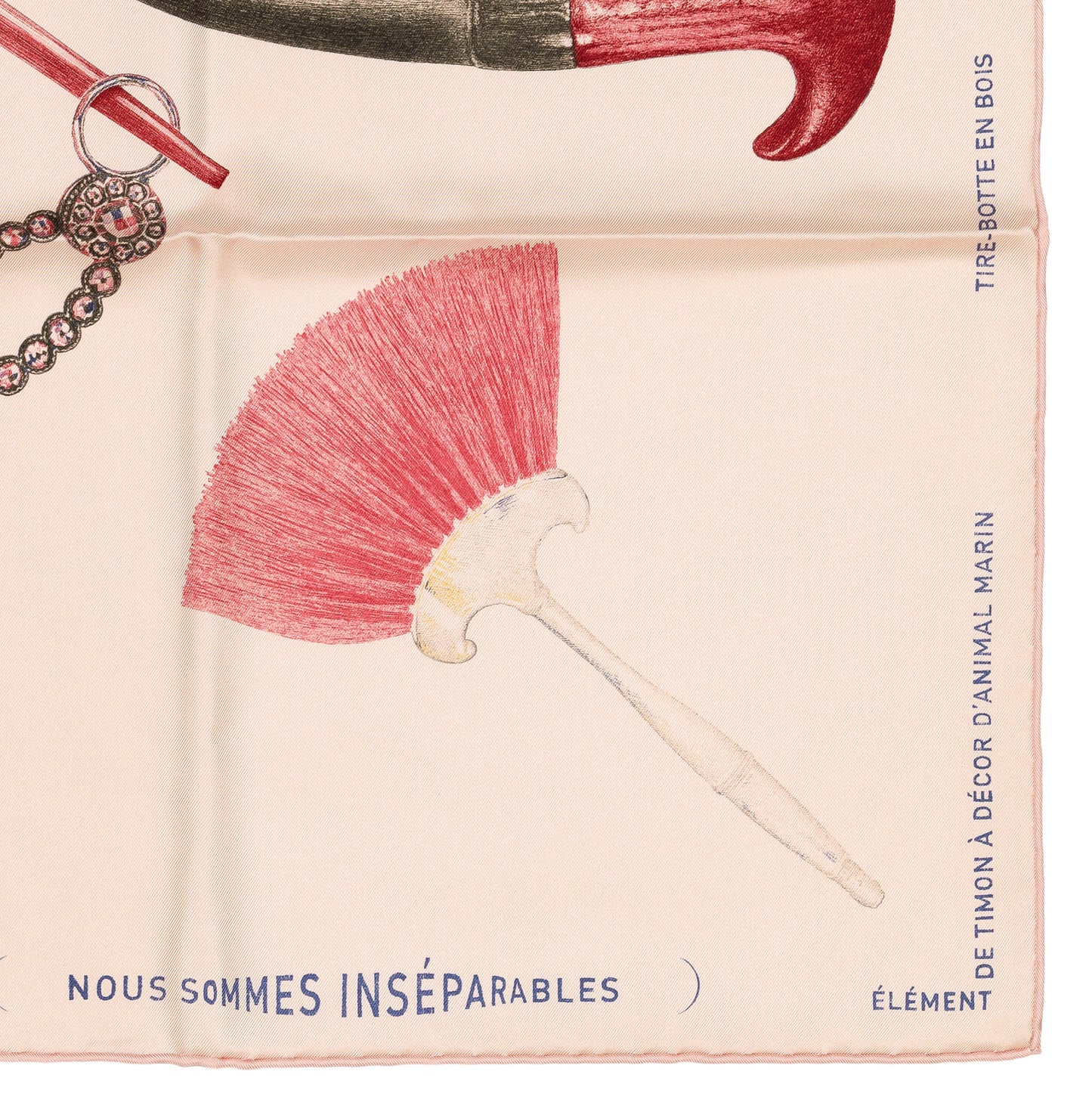 Hermes Silk Scarf Nous Sommes Inseparables - Rose Rouge - NWST - 2604131711