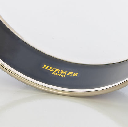 Hermes Bracelet Optique Chaîne d’Ancre - Rose Pâle Bleu-Gris Étoupe - ESP - 70-19mm New