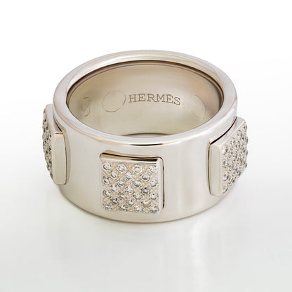 Hermès Paname GM Rigide Ring – 18K White Gold – Diamonds (5 stones / 0.66 ct) - 2512251102